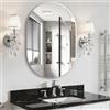 NEUWEABY Specchio da bagno ovale, Nero Specchio da parete Capsule, 90x60cm Specchi Pill da parete, Grande specchio moderno, Decorazione per ingresso, camera da letto, soggiorno