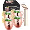 izdeel Bicchieri Moscow Mule Rame Mug 550ml Bicchieri per Cocktail Gin Birra Bevande Fredde, Casa, Bar, Feste, San Valentino Giornata della madre Giornata del padre Compleanno Regali Scatola