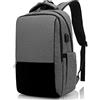 Besttravel Zaino per computer portatile, zaino da uomo, antifurto, zaino per PC portatile da 15,6", per viaggio/affari/college, grigio