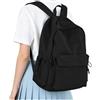 HYC00 Zaino Scuola Superiore Ragazza,Zaini da Scuola Media Ragazzo Zainetto Università Scolastici Leggero Casual Backpack Daypacks,Zaino PC 14 Pollici Zaini Cartella Adolescente School Bag Girls,Nero