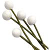 your castle Fiori in feltro fatti a mano per creazioni personalizzate, regalo sostenibile, commercio equo e solidale, fiori artificiali realistici, 5 pezzi in bianco, coltello da circa 2,5 cm