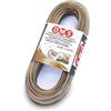 DMS Filo per stendere il bucato da esterno, 20 mt diametro mm 5. Cavetto in acciaio ottonato rivestito in pvc trasparente, resistente ed elegante. Prodotto Italiano (20 metri senza accessori)