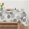 Artoid Mode Floreale Grigio Dalie Autunno Tovaglia 140 x 110 cm Stagionale Antimacchia Biancheria da tavola Decorazione Cucina per le vacanze e feste