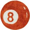 WNRLL Tappeto Decorativo Rotondo con 8 Palline Tappeto a 8 Palline Simulazione Biliardo Rugby Assorbente Antiscivolo Lavabile in Lavatrice per Feste Soggiorno,D Flocking,80cmx80cm