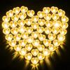 VEEKAY 120 Pezzi Mini Lampada a LED, Palloncini Luci, Rotondo Lanterne di Carta, Colorate per Matrimonio Compleanno Halloween Festa di Natale Capodanno Decorazione