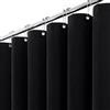 BTTN Tenda Doccia di Lusso Nera 180x200 cm, Tessuto in Lino Pregiato Antimuffa e Lavabile con 12 Ganci, Idrorepellente con Orlo Ponderato in Poliestere per un Bagno Elegante e Funzionale