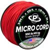 Paracord Planet Micro Paracord - Filo intrecciato sottile per lavori artigianali, pesca e progetti fai da te, in bobine da 38 m, colore: rosso imperiale