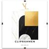 Velora Home&Living VELORA H&L Cornice a Giorno 60 x 60 cm - Cornice Clip con Plexiglass Trasparente e Pannello HDF per Foto, Poster, Diplomi, Certificati, Puzzle e Stampe, Verticale o Orizzontale