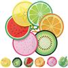 Ourdort 6 Pezzi Ventilatore Rotondo Pieghevole,Ventaglio Pieghevole Rotondo con Motivo di Frutta,Ventaglio da Borsetta,Ventagli Matrimonio,per Matrimoni, Giochi all'aperto, Festival,Feste,bomboniere
