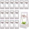 KeaJuidy 25 Pezzi Sacchetto per Piante Grasse con Manico, Vasi da Fiori, Borse Porta Piante per Piante Grasse, Sacchetti Regalo per Piante Grasse con Etichetta Appesa e Corda di Canapa Adatti per Vasi