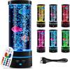 Ambesty lampada lavica a bolla a LED per acquario, lampada lava a LED con telecomando, 16 colori e 4 modalità, per casa, camera da letto