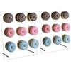 weddingwish Espositore da parete a ciambella trasparente, in acrilico, confezione da 2 pezzi, per 54 ciambelle per tavolo da dessert, ciambelle bagel, per feste di compleanno