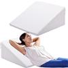 TANYOO Cuscino da lettura con zeppa in memory foam per letto e divano, come cuscino per gambe o schiena, cuneo per cuscino da reflusso, rialzo materasso