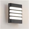 Voltix Applique da Parete Esterno 15W, Lampada da Parete Led Esterna IP65, Lampada a Muro per Balcone, Giardino, Veranda, Garage, Patio, Bianco Caldo 3000K (617)