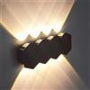 Voltix Applique da Parete Interno/Esterno, Lampada da Parete IP65 Impermeabile, Applique LED per Esterni in Nero (Luce Calda/3000K)