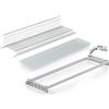 Inoxa Kit Scolapiatti 76 cm da Incasso per Mobile Pensile Vasistas cm. 80 completo di Telaio Regolabile e Vaschetta