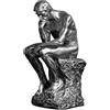 JTBDWOSK Il Pensatore-Statua del Pensatore,Resina Personaggio Scultura Home Office Libreria creatività Ornamento per Studio Soggiorno Arte Regali Artigianali,Argento