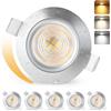 KYOTECH Faretti LED da Incasso 230V Dimmerabile IP44 3CCT 60-70mm 6PCS Nichel