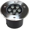 InterLED SALVAEURO - Faretto segnapasso LED 7W rotondo calpestabile da incasso per uso interno/esterno Luce fredda 6500K