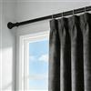 Generico Bastone Tenda a Pressione Senza Forare, Bastone Telescopico Estensibile in Acciaio Inox, 40-500 cm, Ø32 mm, Asta per tenda per Bagno, Guardaroba, Finestra(Black,260-350cm)