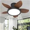ZOMLBOF Ventilatore da Soffitto con Luce 6 Impostazioni Reversibili Dimmer Lampada Ventilatore da Soffitto Silenzioso Telecomando Controllo Tramite APP Timer Sale Pranzo Camere Letto，legno noce-25