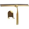 Omenlucker Estrattore da doccia in acciaio inox con manico antiscivolo, Lavavetri per doccia, per porta del bagno in vetro dorato, 25 x 16,5 cm