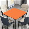 Surwin Tovaglia Antimacchia 100X100 con Bordo Elastico, Quadrata Tovaglia Arancione, Copri Tavolo Impermeabile Esterno ed Nterni, per Salotto Pranzo Cucina Giardino Compleanno
