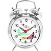 TrAdE Shop Traesio Trade Shop - OROLOGIO DA TAVOLO SVEGLIA MECCANICA CARICA MANUALE DOPPIA CAMPANA RETRÒ -