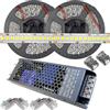 Mondo Strisce Led: Striscia Led da 10m (2 Bobine)+1 Trasformatore Slim 300w Altissima Luminosità 24V Luce Bianco Caldo 3000k smd2835 ip20 Strip
