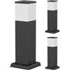 ledscom.de 3 lampioni da esterno POLLY, 35 cm, neri, con lampadina G9 inclusa, 596 lm, luce bianca