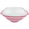 Tupperware Wonderlier - Ciotola solare da 828 ml con coperchio, ciotola salvafreschezza, insalatiera, contenitore ermetico, rosa rosa con coperchio bianco