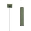FOSKE Vela Line | Lampada a Sospensione Singola in Alluminio, Verde | Lampadario per cucina e soggiorno, 1 paralume cilindrico, 1 × GU10 max 10 W, cavo regolabile, lampadina non inclusa