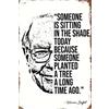 Generic Targhe In Ferro Warren Buffet Somone Is Sitting In The Shade Today Because A Seed Decorativa Targa In Metallo Vintage Placca Murale Per Caffetteria Casa Bar 30X20Cm