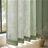 Topfinel Tenda Verde Salvia in Lino 1 Pezzo Per Soggiorno Camera Da Letto Con Nastro Arricciato Voile Semitrasparente Stile Naturale 300x240 cm (L x A) Tenda Boho Per Sistema a Binario.