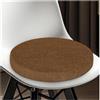 ELYSYSRL Cuscini Rotondi per Sedie Cucina 30/35/40/45/50cm Cuscini per Sedie Antiscivolo per Sedie da Pranzo,Esterno, Giardino, Cucina, Ufficio, Soggiorno(Brown,40x40x3cm Thick)