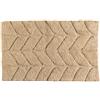 IlGruppone Tappeto Bagno Antiscivolo in Cotone Effetto Rilievo Assorbente, Morbido, Lavabile in Lavatrice 50x80 / 60x120 cm - Beige - 50x80 cm