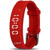 e-vibra Orologio da allenamento al vasino, ricaricabile, silenzioso, vibrante, orologio medico con timer e 15 sveglie giornaliere (colore grigio, grande), Rosso, S