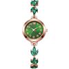 JUSKAQZYI Orologio da polso da donna alla moda, di lusso, con cinturino a trifoglio, casual, al quarzo, adatto for abbinamenti con abiti