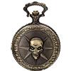 JewelryWe Gioielli collana con ciondolo uomo donna, retrò teschio caraibico, ciondolo in bronzo orologio da tasca, collana 80 cm di lunghezza