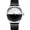 Svalbard NOONDAY Single Hand 24H Swiss Quarzo Acciaio Pelle Nero Orologio Uomo