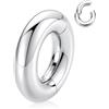 AROWRO 2G 0G 00G Septum anello per il naso grande senza cuciture orecchio peso cerchio grande calibro orecchini per orecchie allungate pendente calibro gancio acciaio chirurgico plug tunnel per