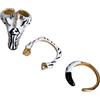 CAZSTYK Set di 3 anelli regolabili a righe zebre vintage gioielli alla moda accessori per le dita per donne e ragazze anelli di dichiarazione di moda