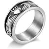 Joliernelle Claddagh, anelli per amore, in acciaio inox/placcato oro 18 carati, per donne e uomini, anello nuziale, Metallo