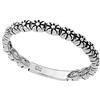 Silverly Anello a Catena con Margherita in Argento Sterling per Donna | Anello a Fascia con Fiore Testurizzato in Argento 925 | Gioielli Ispirati alla Natura | Anelli Impilabili a Fascia Sottile