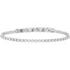Breil, Collezione Tennis, Bracciale Donna in Acciaio Lucido con Cubic Zirconia, Lucente ed Elegante, Lunghezza Regolabile