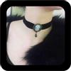 Enautoabs Collana girocollo vintage in velluto nero gotico vittoriano cammeo collane retrò largo collare in velluto nero collane di cristallo a goccia gioielli per le donne, Zinco