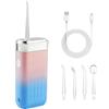 Lvozize Irrigatore orale portatile, mini irrigatore dentale wireless con 3 modalità 4 ugelli, USB-C ricaricabile Irrigatore dentale professionale per casa e viaggi (rosa)