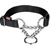 TRIXIE COLLARE PREMIUM SEMISTRANGOLO TG. M-L 35-55 CM. / 20 MM. NERO