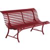 Fermob - Panca con schienale Louisiane - Rosso - Acciaio elettrozincato - Designer Studio Fermob