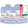 Borotalco, Deodorante Roll On Fresco 4x50ml, Deo-Salviette Originale 2in1